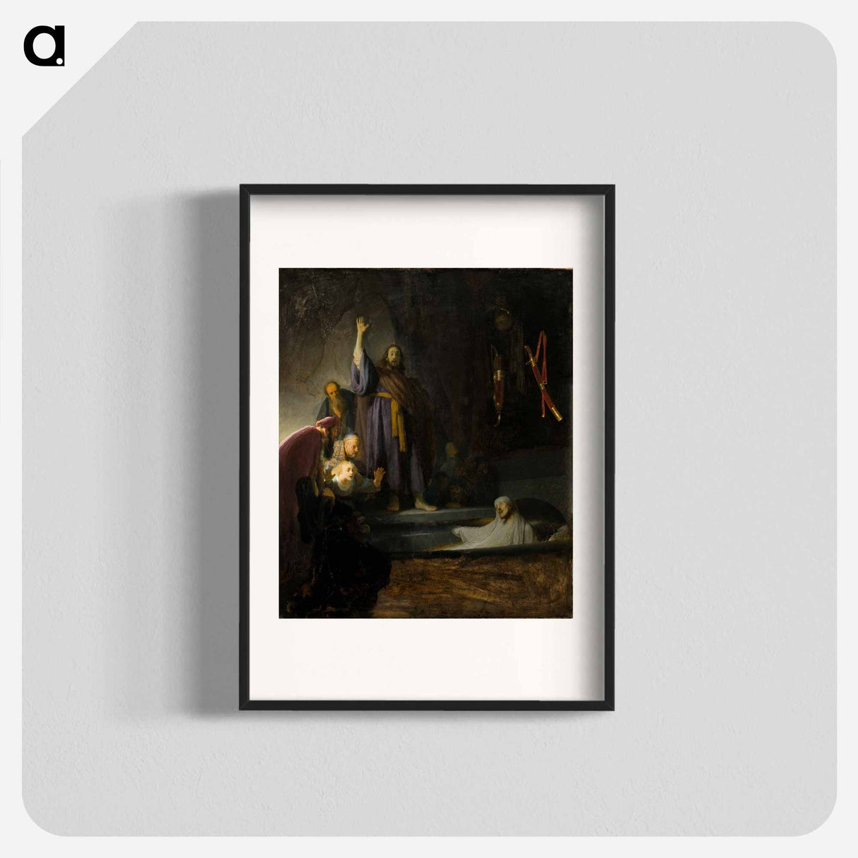 Raising of Lazarus - レンブラント ファン レイン Poster.