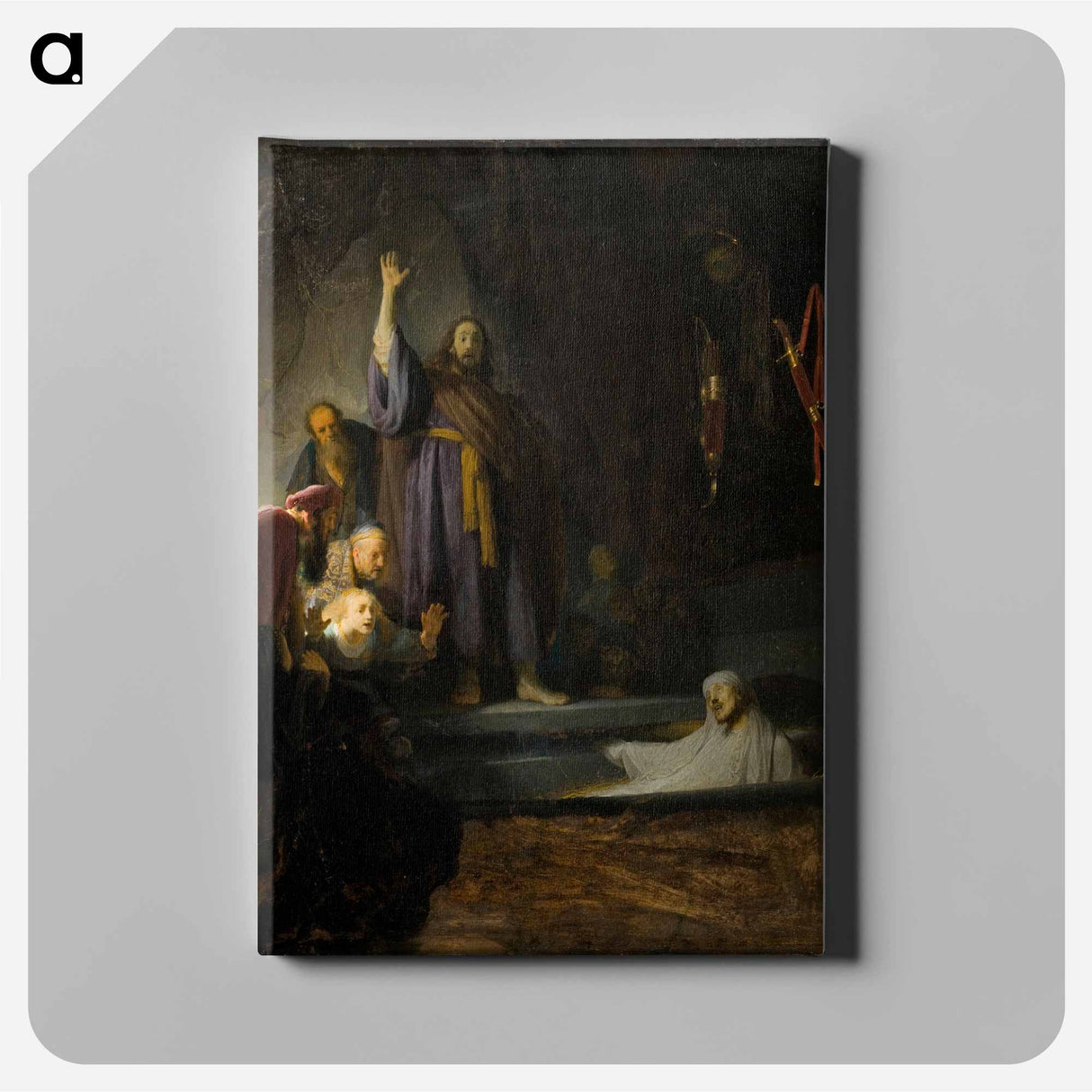 Raising of Lazarus - レンブラント ファン レイン Canvas.
