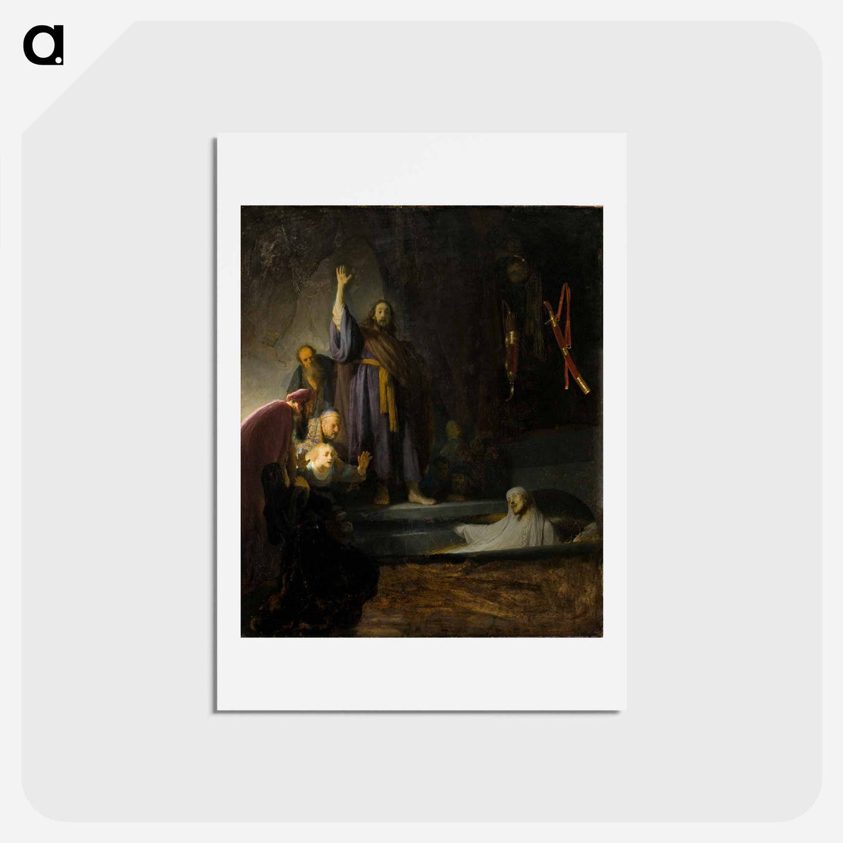 アートポストカード-Raising of Lazarus - レンブラント ファン レイン Postcard.