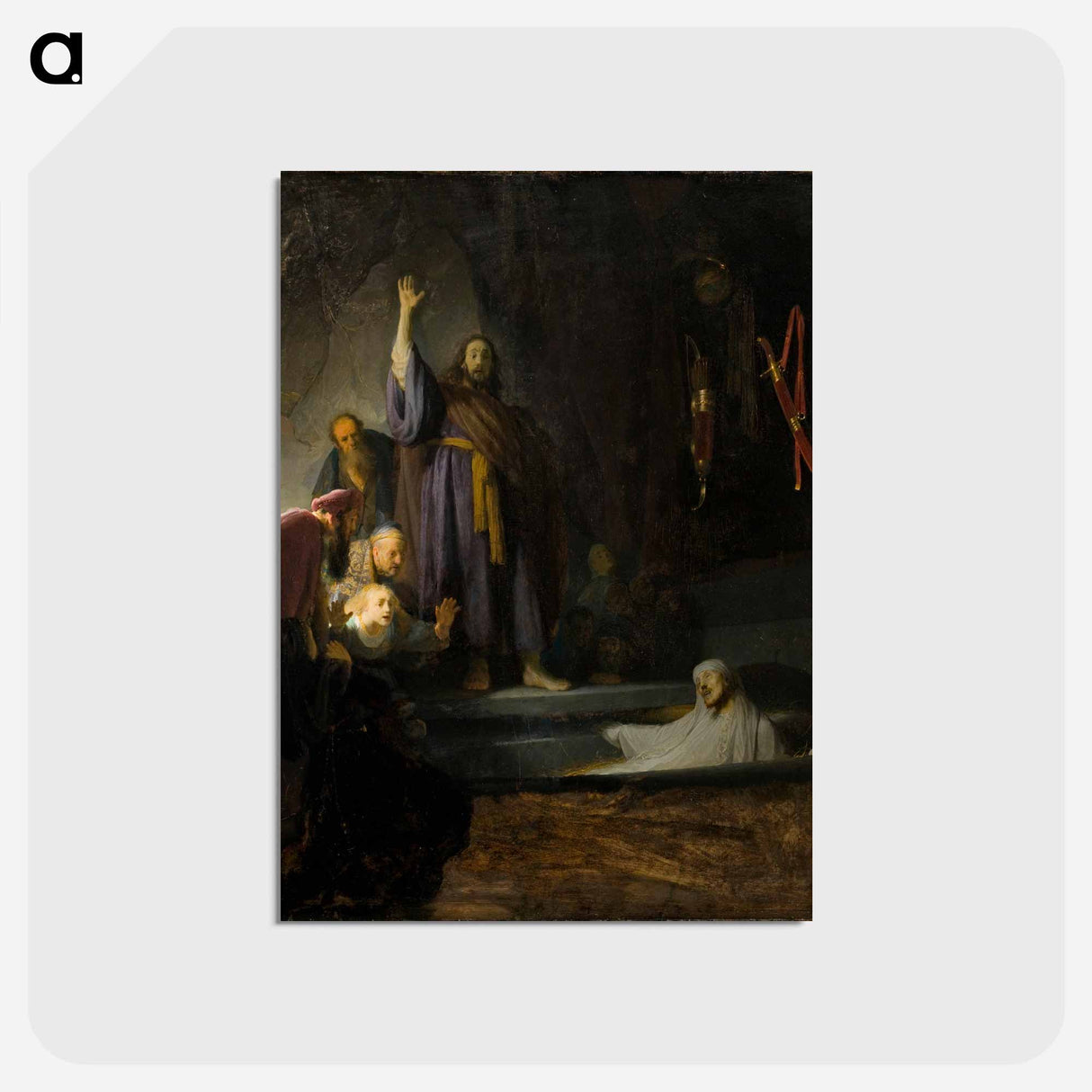 アートポストカード-Raising of Lazarus - レンブラント ファン レイン Postcard.