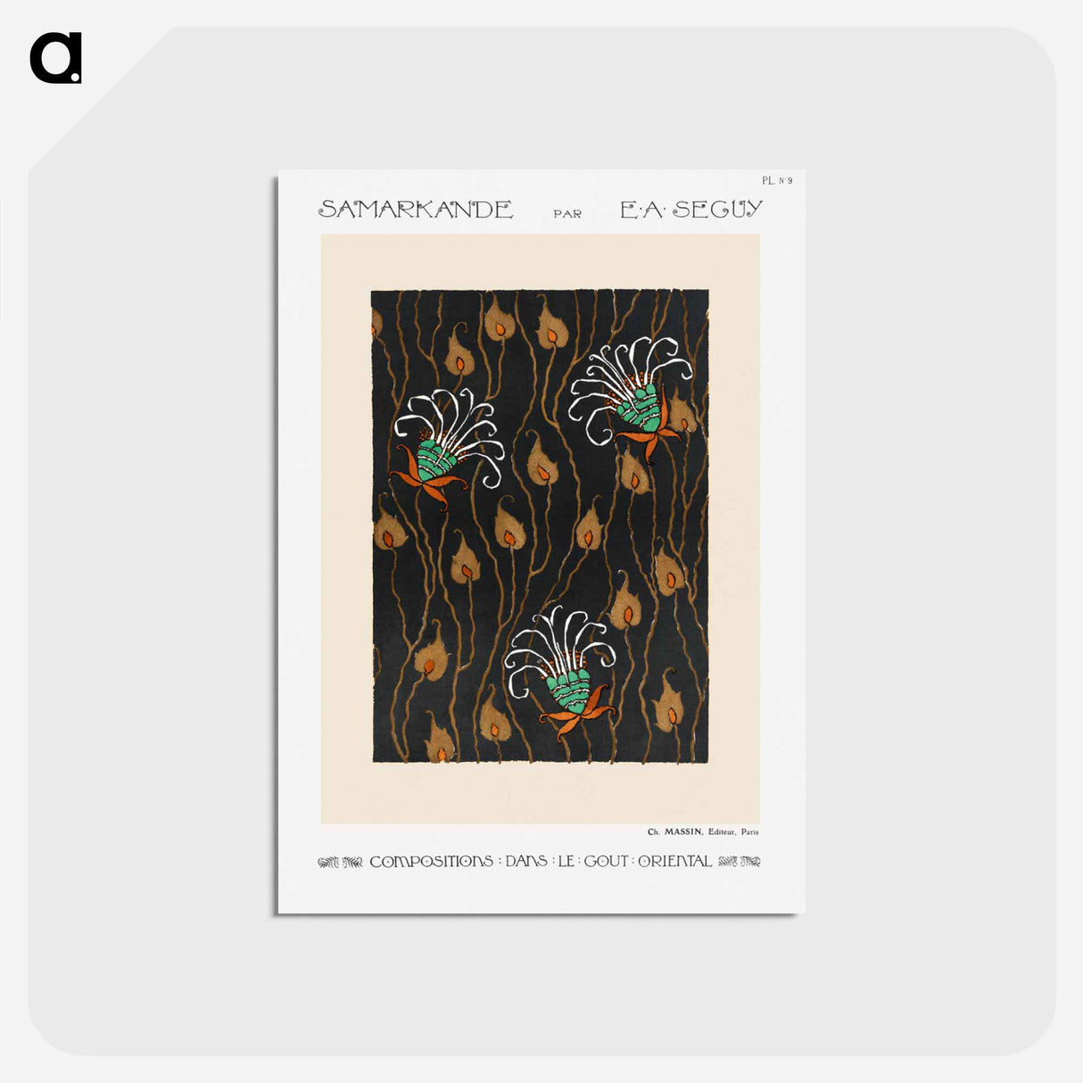 アートポストカード-Art Deco Flower Pattern
- サマルカンデ Postcard.
