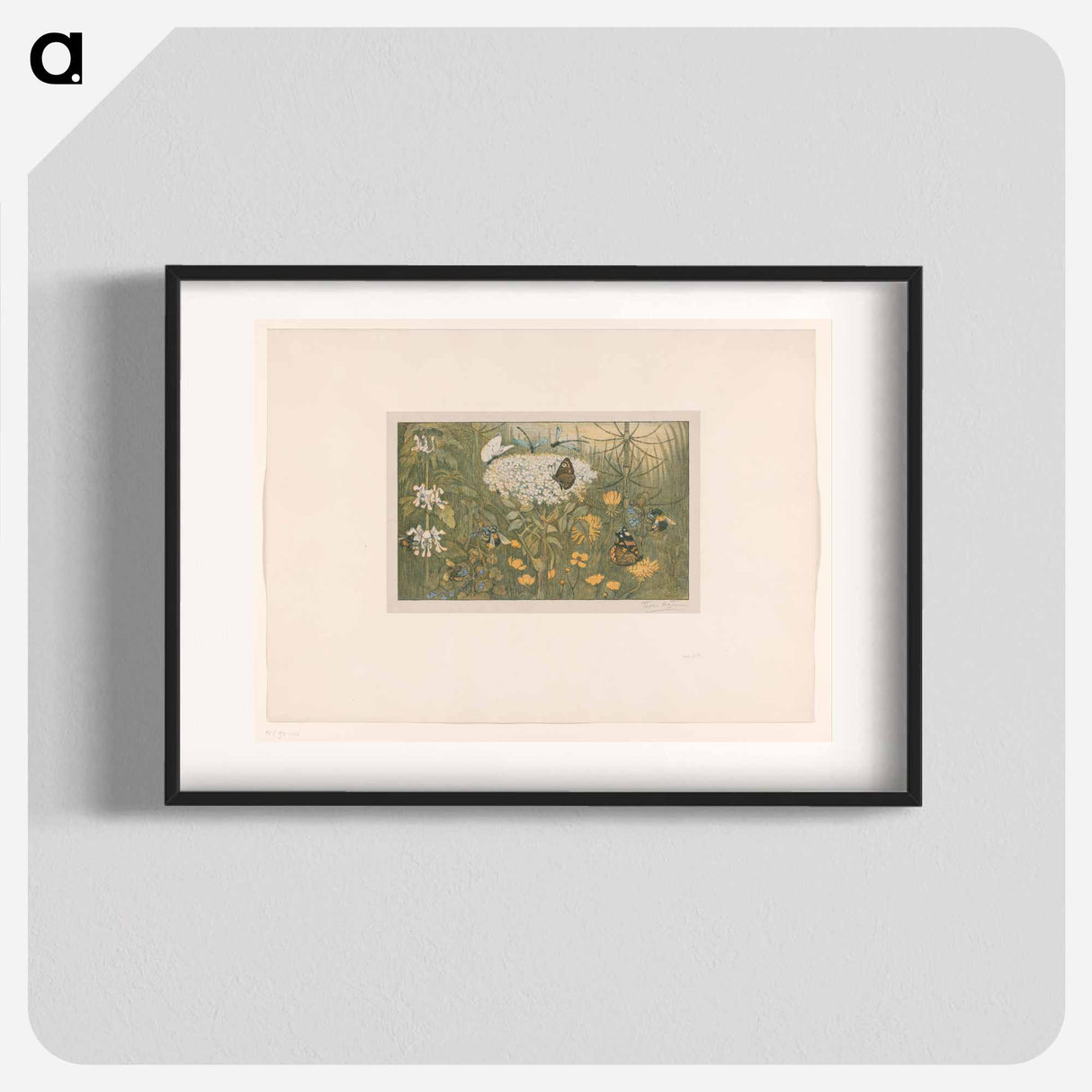 Bloemen en vlinders - Theo van Hoytema Poster.