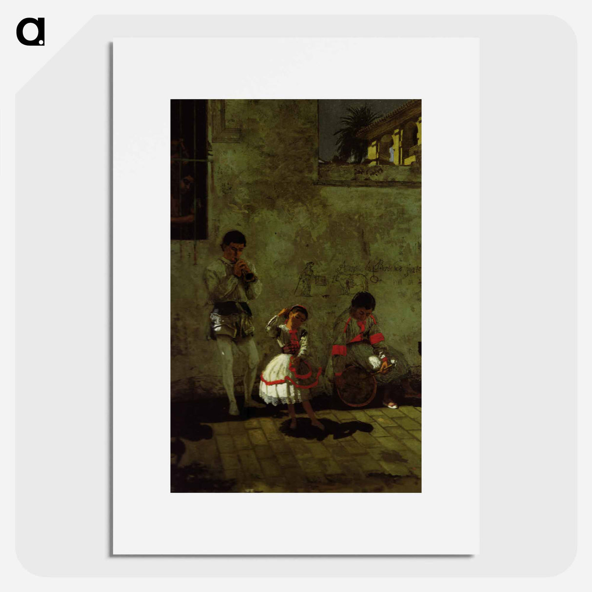 アートポスター-A Street Scene in Sevilla - トーマス エイキンズ Poster.