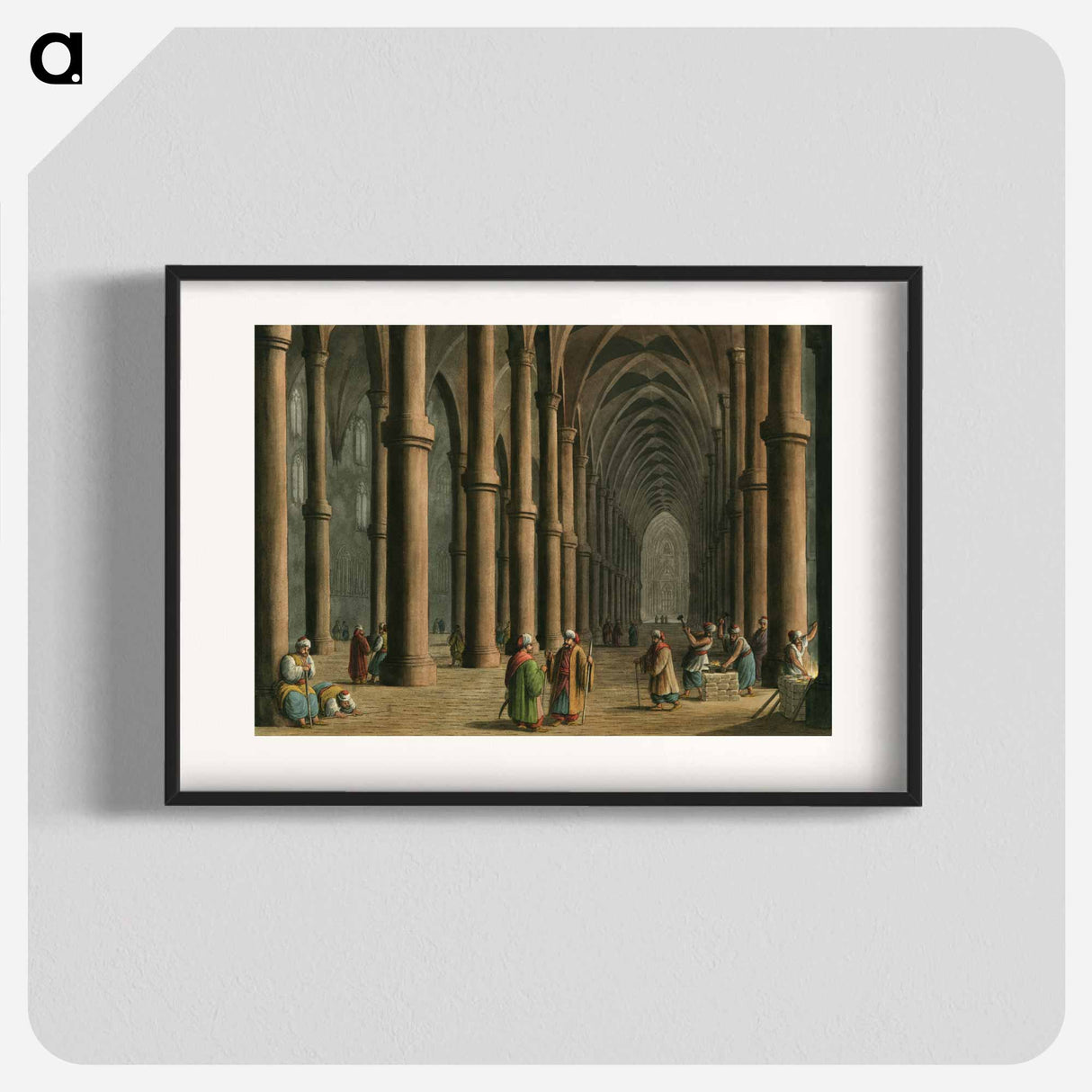 アートポスター-Cathedral at Tortosa - オスマン帝国領内の景色 Poster.