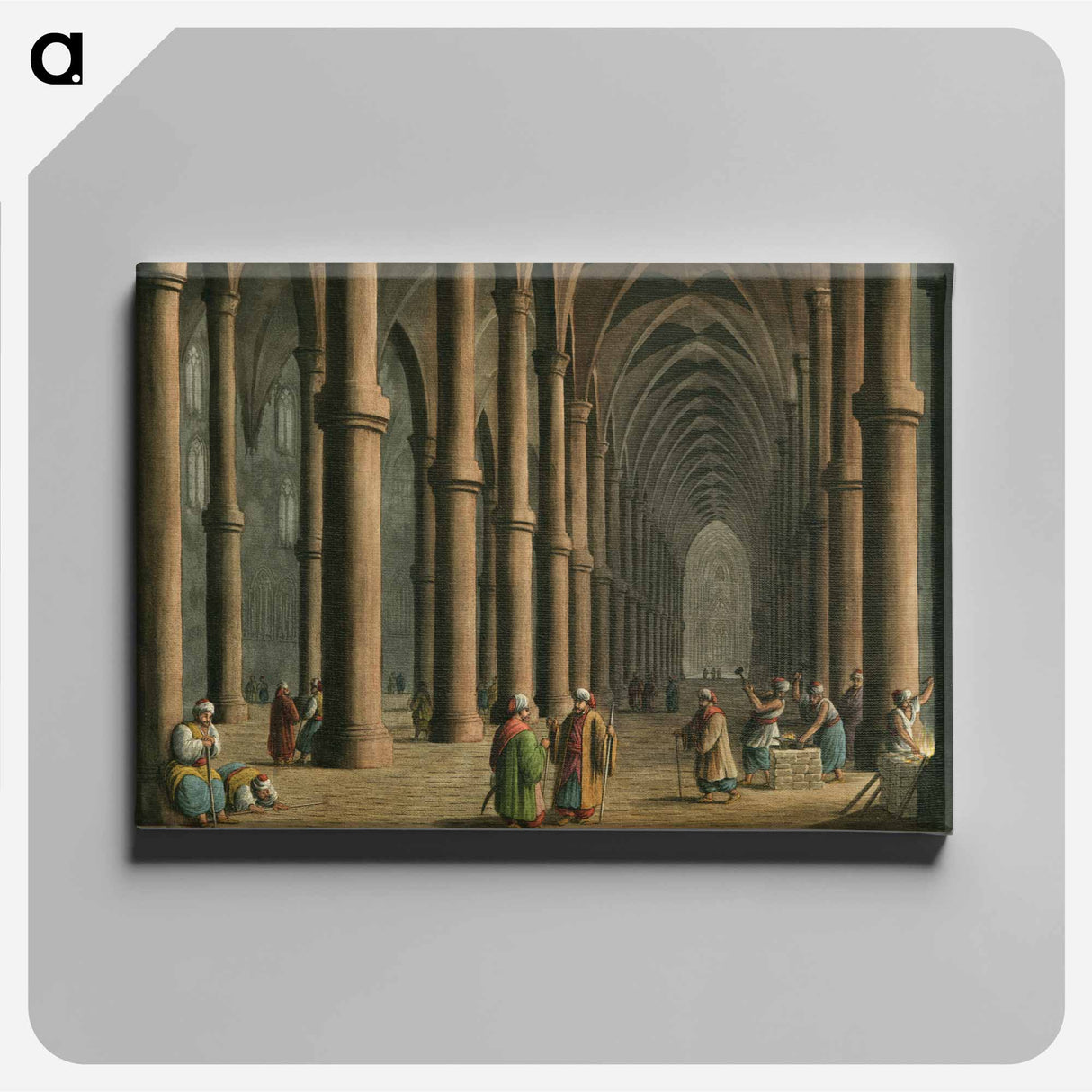 アートパネル-Cathedral at Tortosa - オスマン帝国領内の景色 Canvas.
