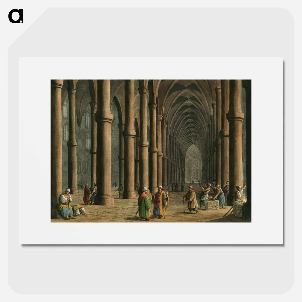 アートポスター-Cathedral at Tortosa - オスマン帝国領内の景色 Poster.