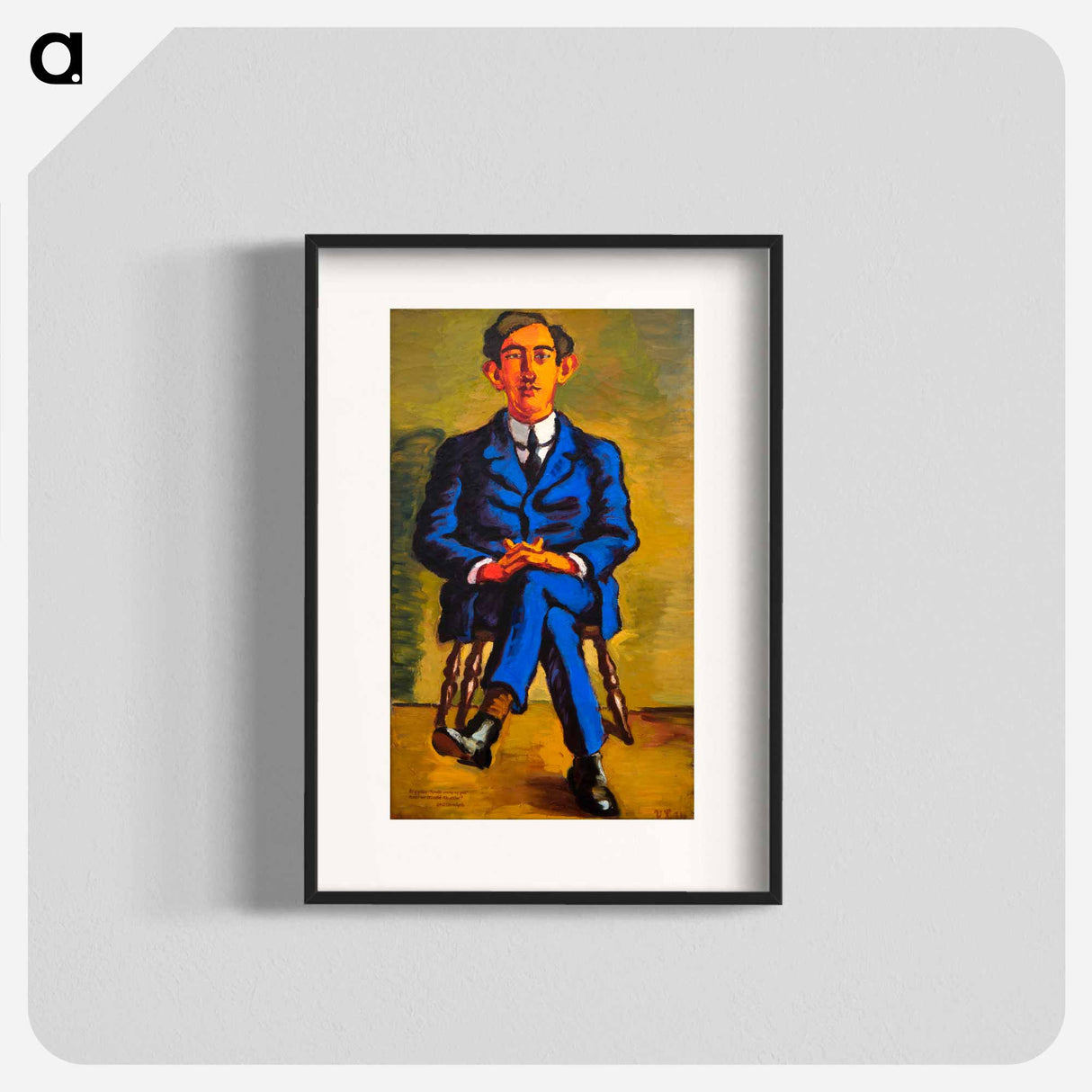 Portrait of the Poet Emil Bønnelycke - ヴィルヘルム ルンドストローム Poster.