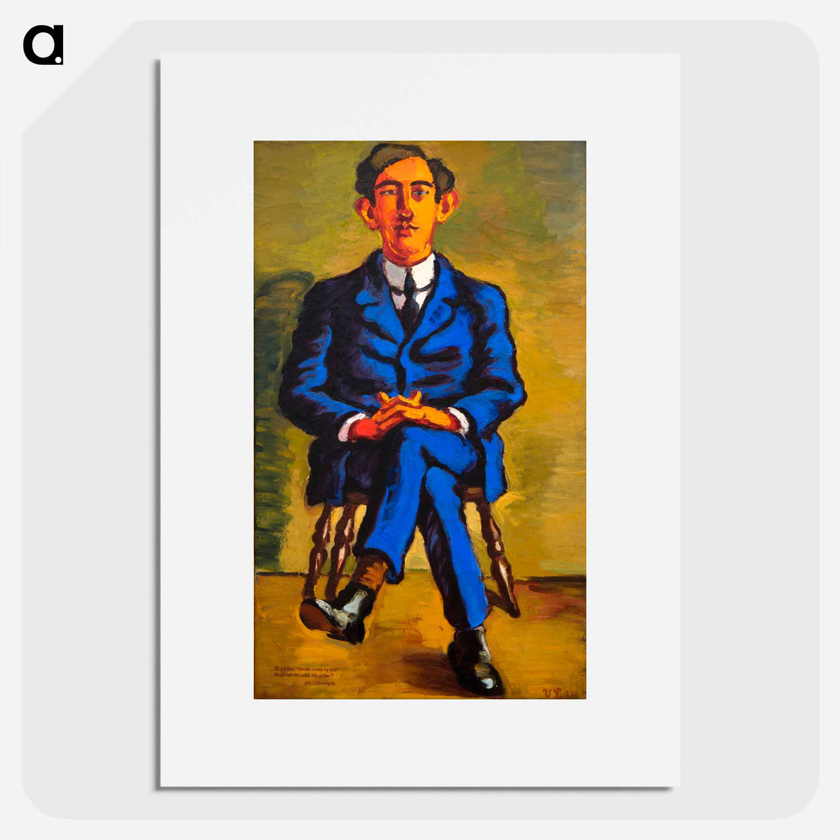 Portrait of the Poet Emil Bønnelycke - ヴィルヘルム ルンドストローム Poster.