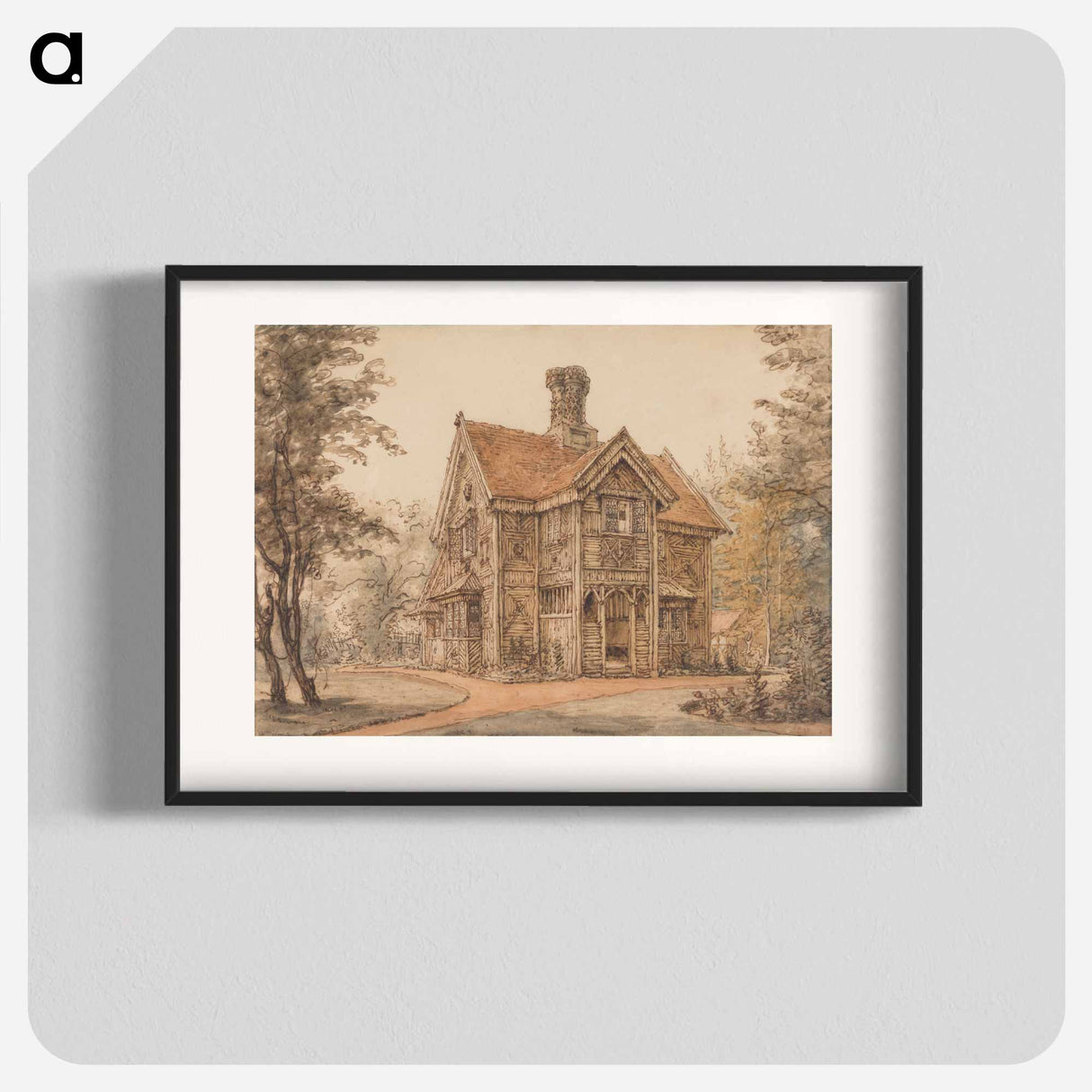 A Lodge at Cassiobury - ウィリアム ヘンリー ハント Poster.