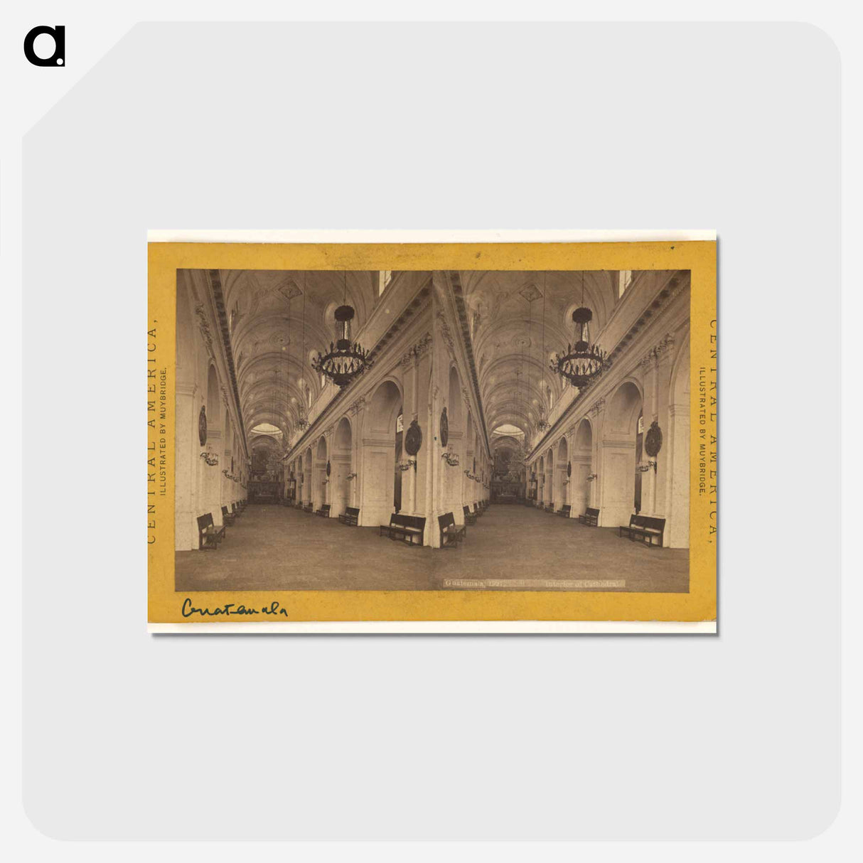アートポストカード-Guatemala, Interior of Cathedral
- エドワード マイブリッジ Postcard.