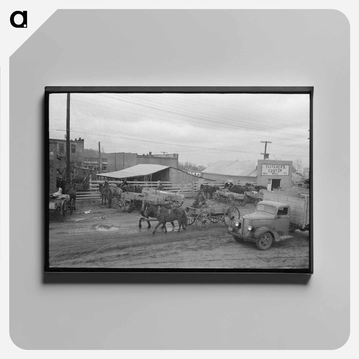 アートパネル-Dairy Cattle on Black Canyon Project
- ラッセル リー Canvas.