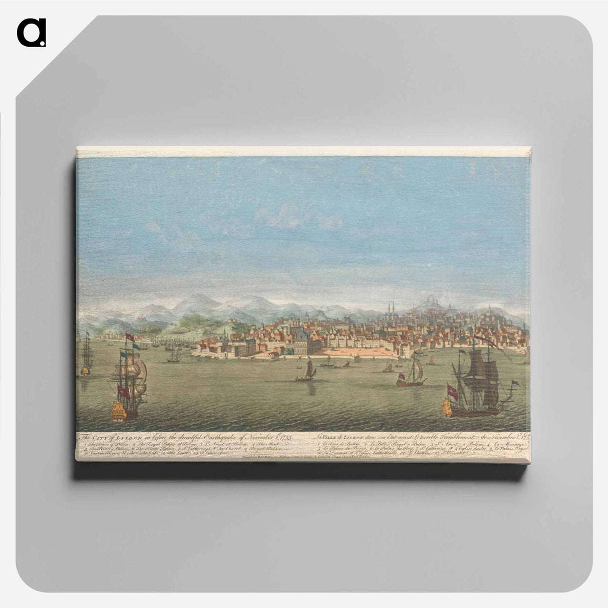 アートパネル-The City of Lisbon as before the dreadful Earthquake of November 1st 1755
- イェール大学アートギャラリー Canvas.