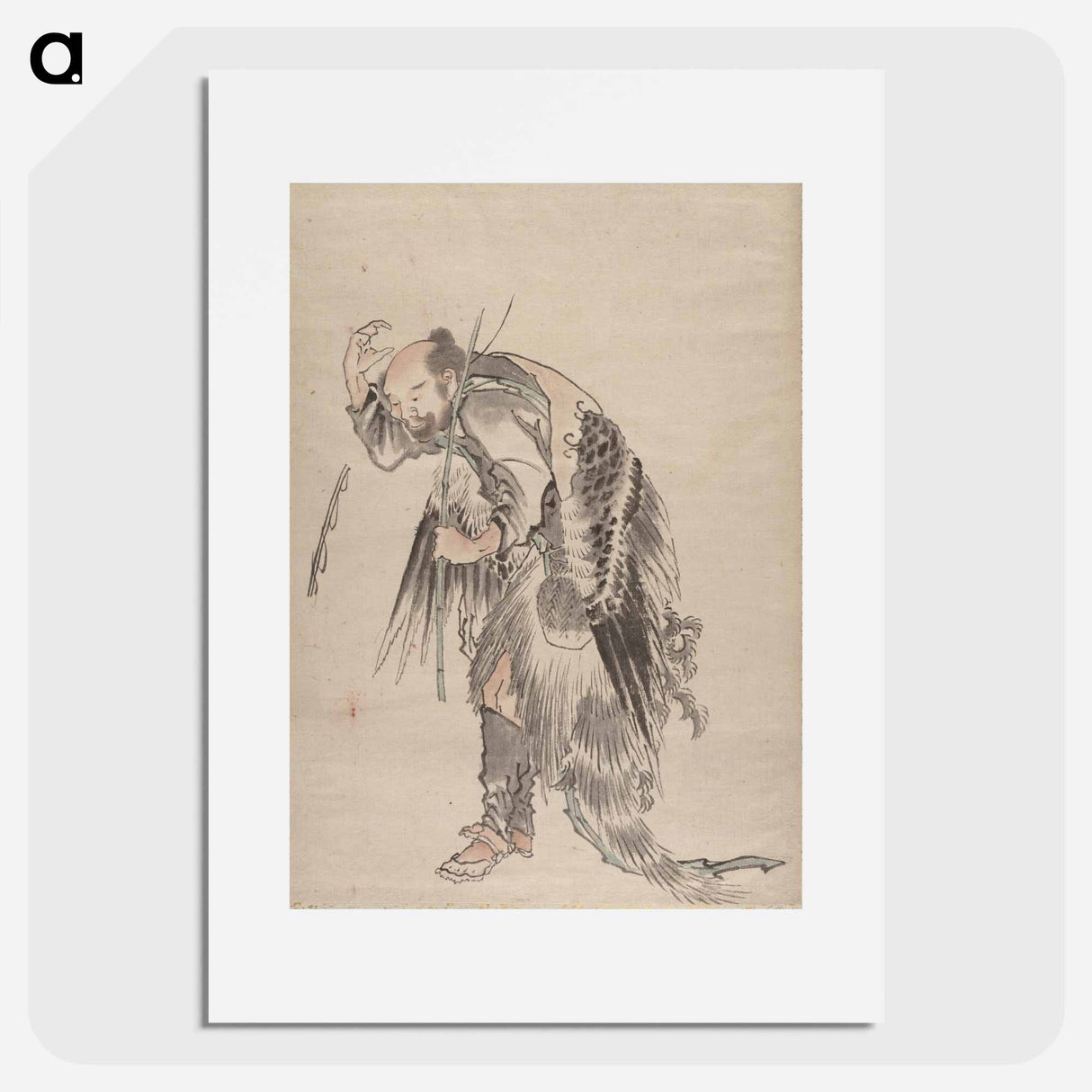 アートポスター-Katsushika Hokusai's Japanese man - 葛飾 北斎 Poster.