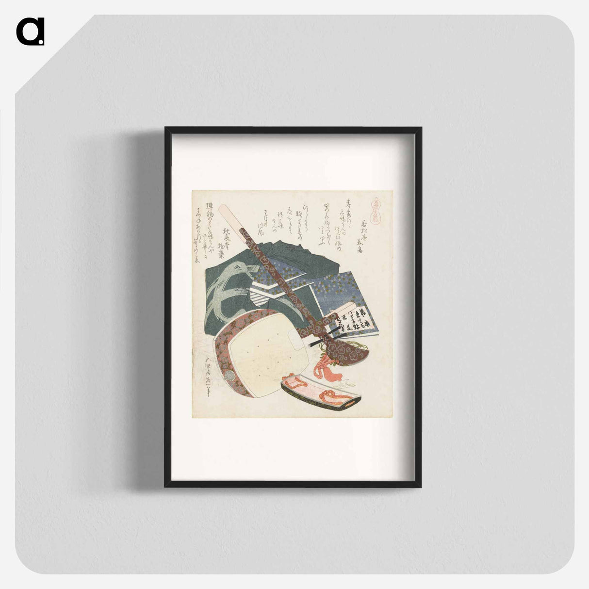 アートポスター-A comparison of Genroku poems and shells - 葛飾 北斎 Poster.