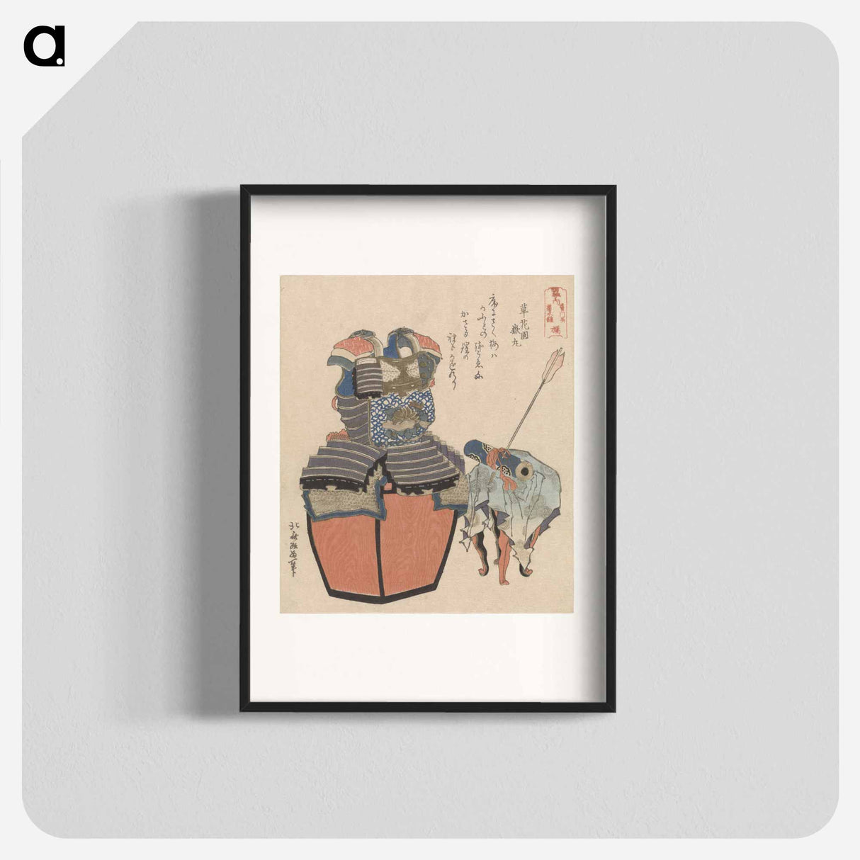 アートポスター-A comparison of Genroku poems and shells - 葛飾 北斎 Poster.