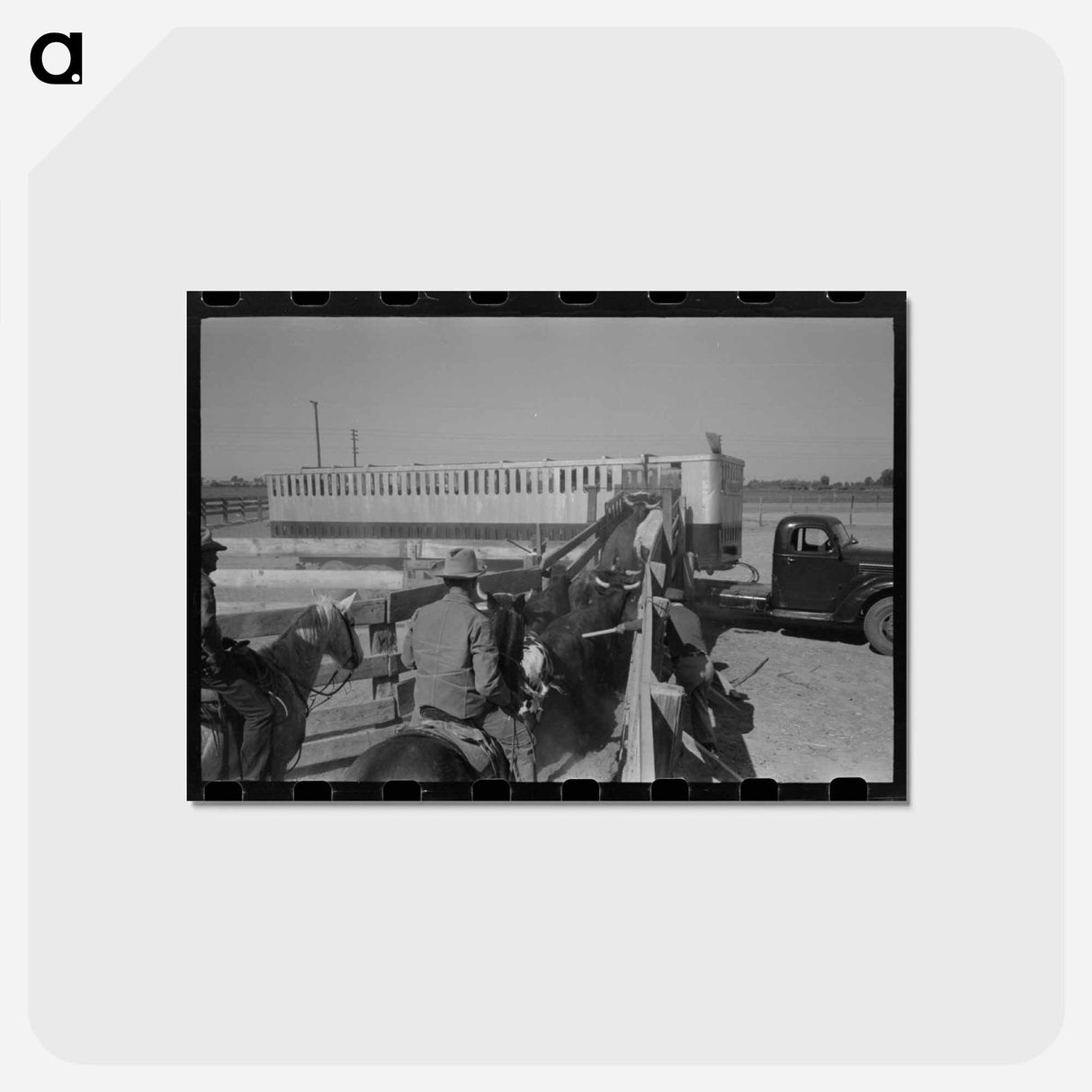 アートポストカード-Loading Cattle
- ラッセル リー Postcard.