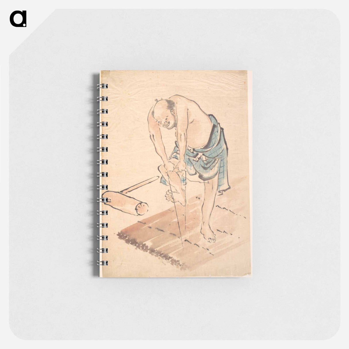 Hokusai's Man on a Raft - 葛飾 北斎 Memo.