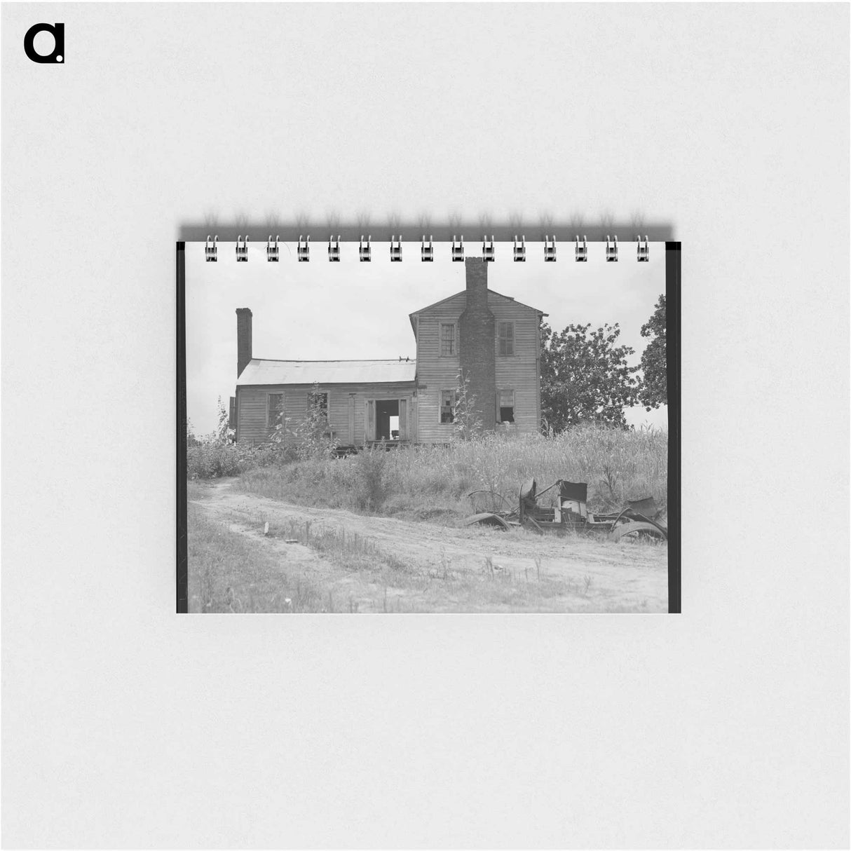 アートメモ帳-A plantation house decaying and now vacant but for two rooms occupied by an old couple, tenants. - ドロテア ラング Memo.