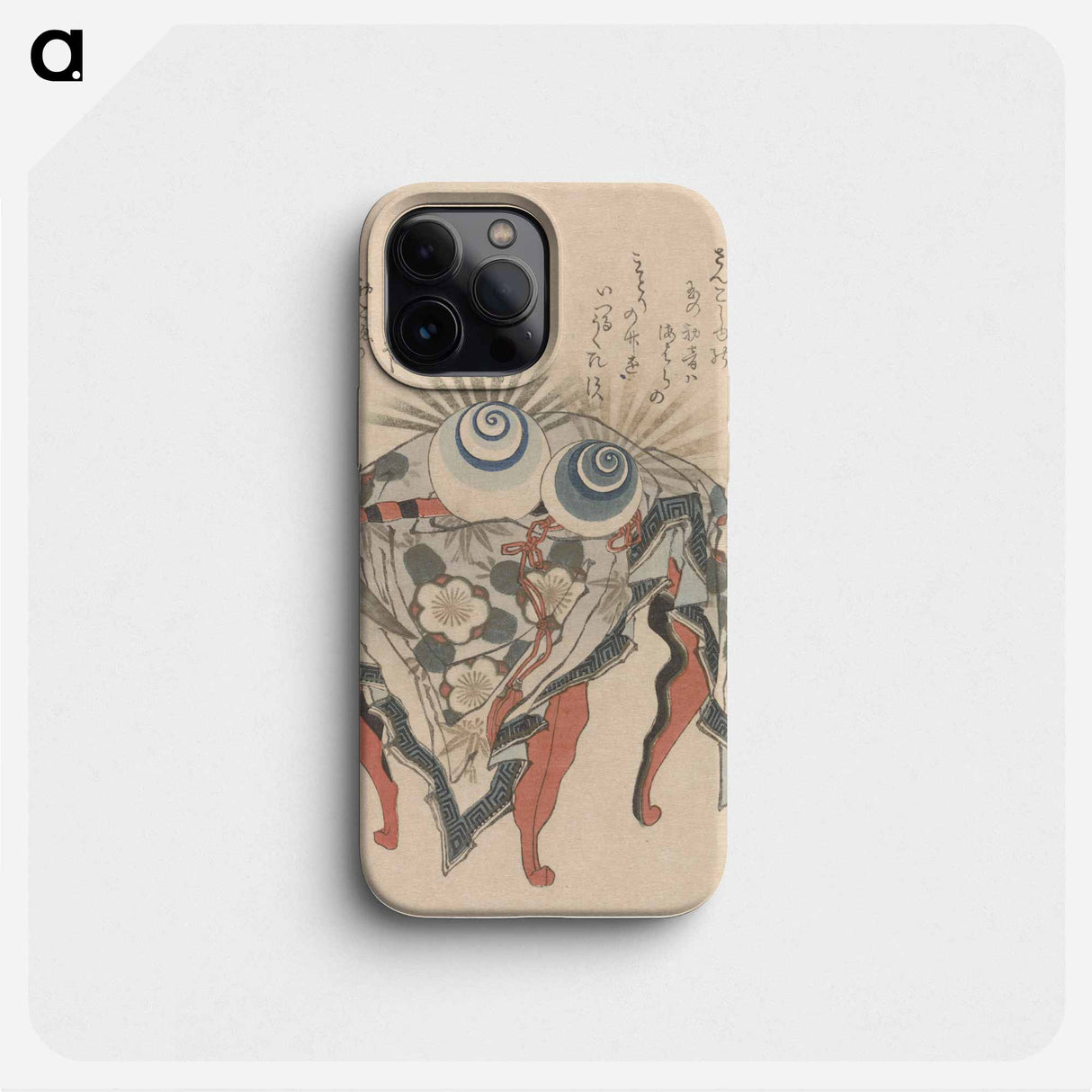 宝珠と鎌の摺物(藤原氏の見立て) - 葛飾 北斎 Phone Case.