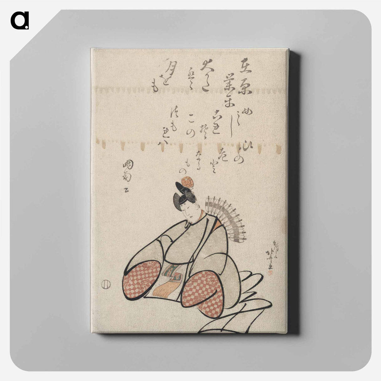 The poet Ariwara No Narihira - 葛飾 北斎 Canvas.
