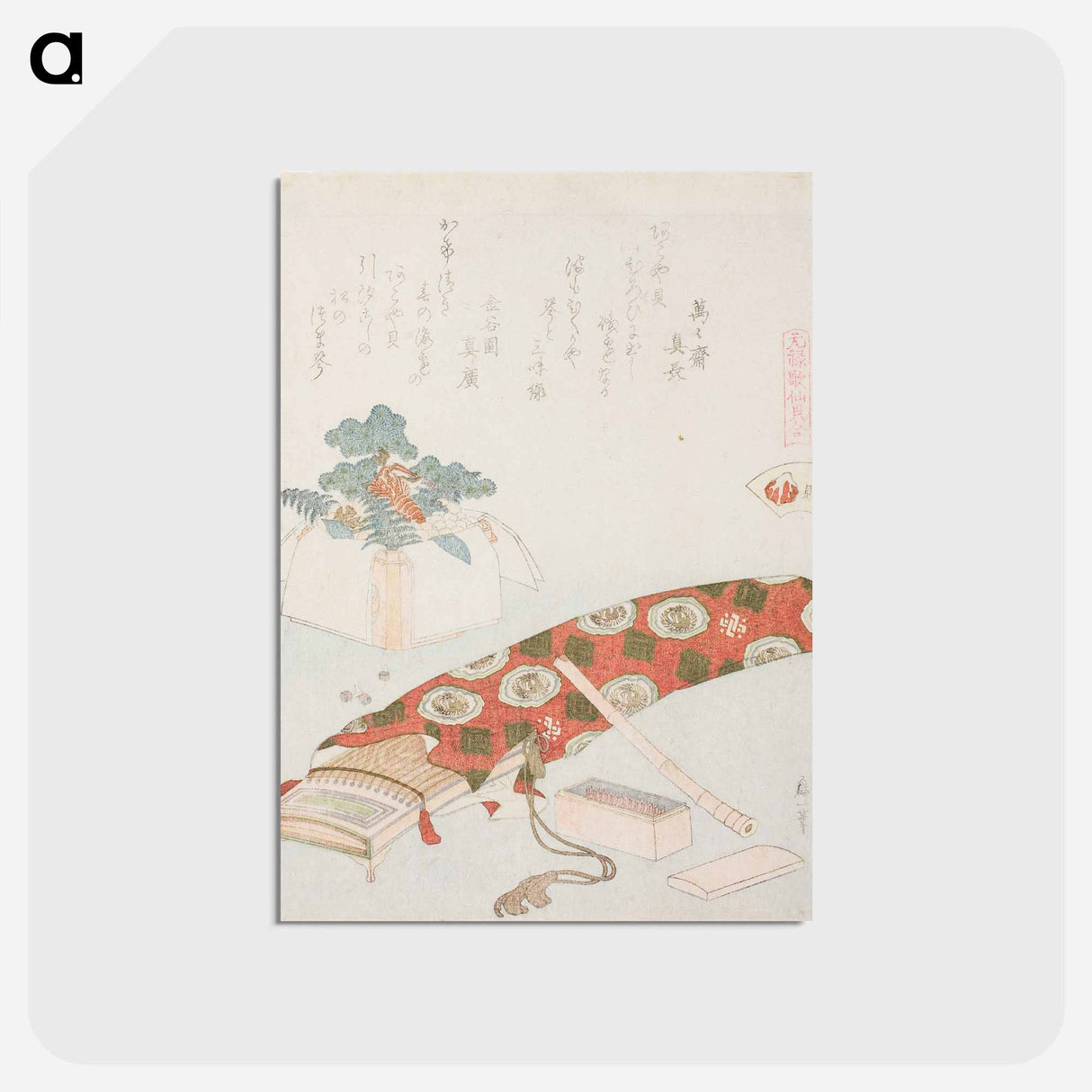 アートポストカード-Hokusai's Akoya shell - 葛飾 北斎 Postcard.