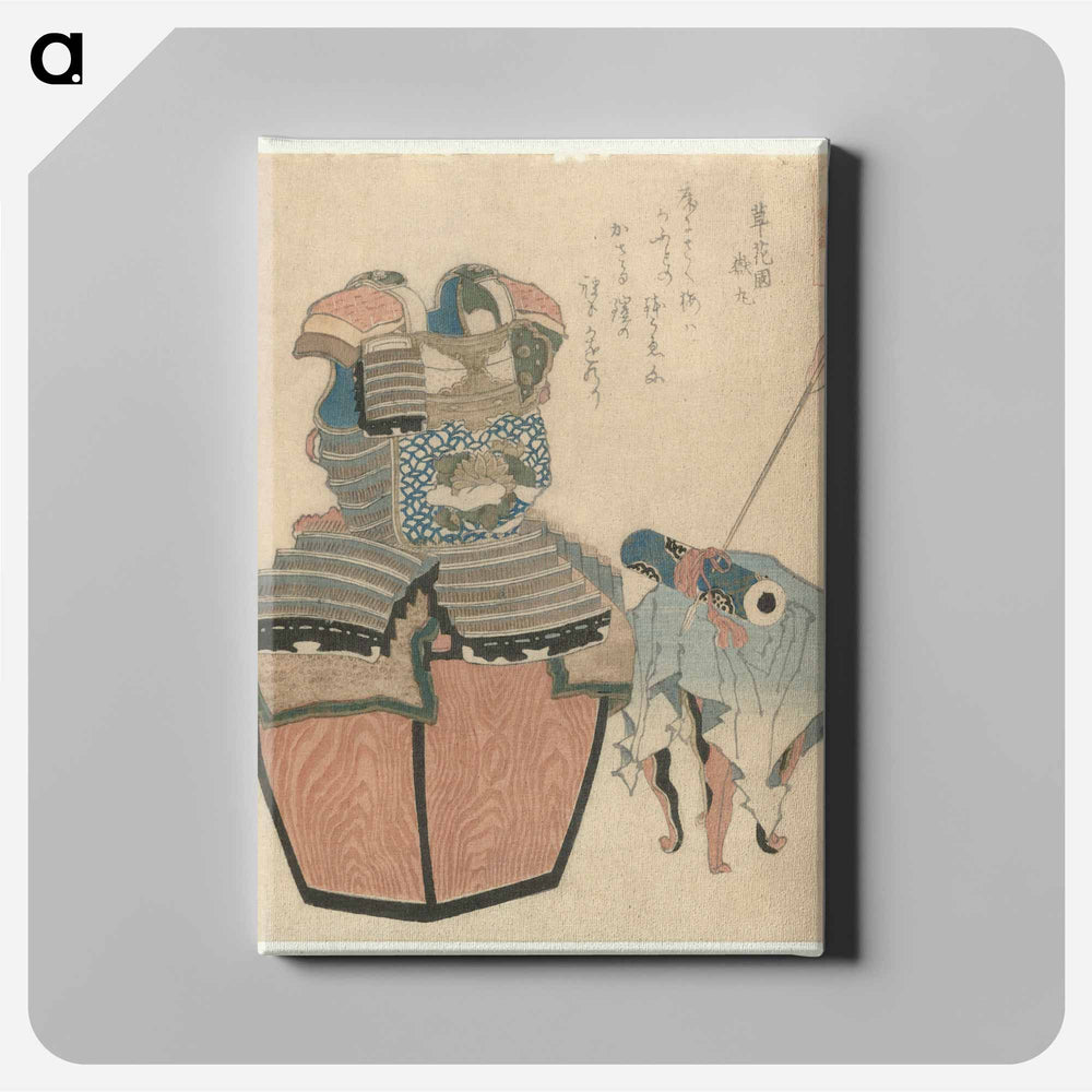 A comparison of Genroku poems and shells - 葛飾 北斎 Canvas.