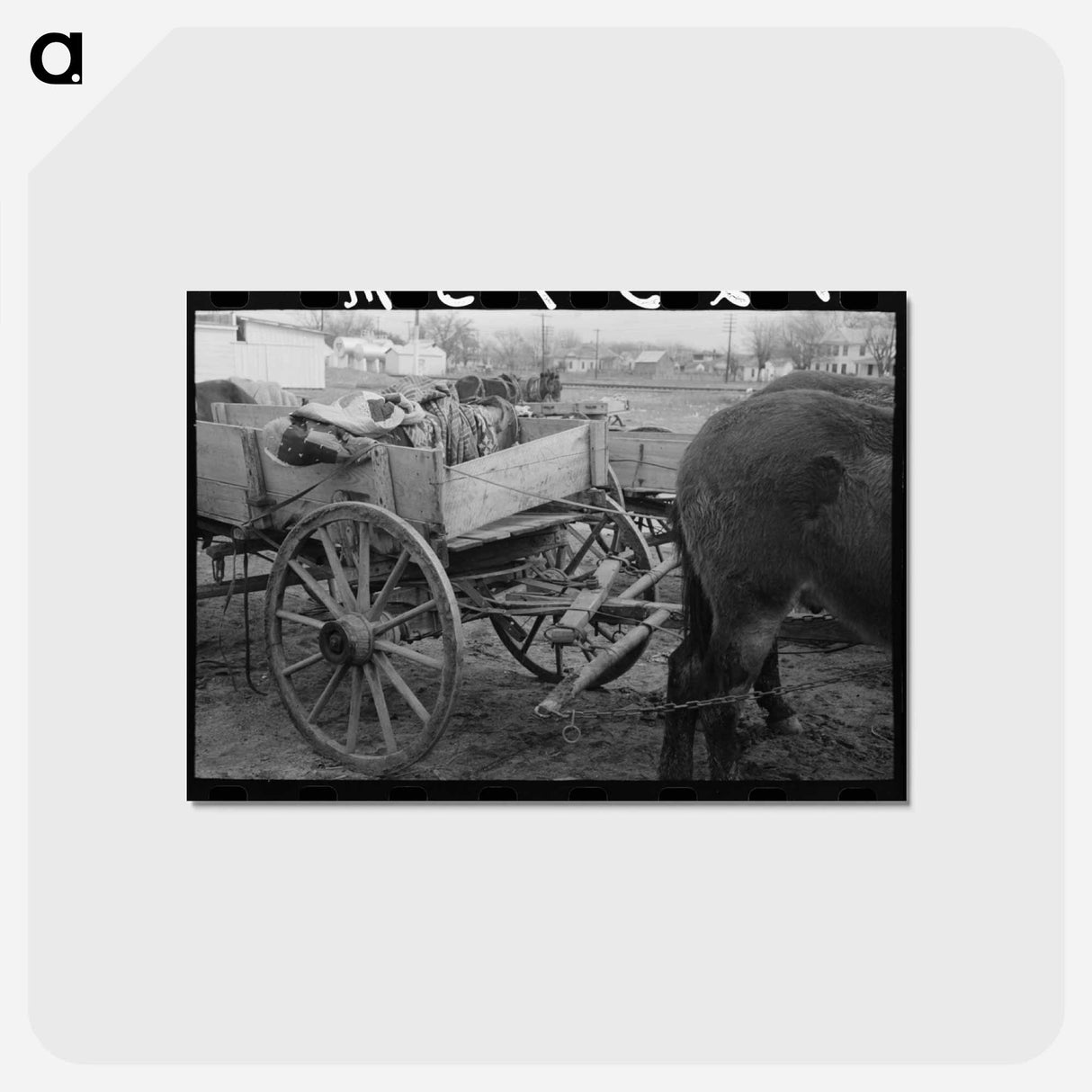 アートポストカード-Mule and Wagon
- ラッセル リー Postcard.