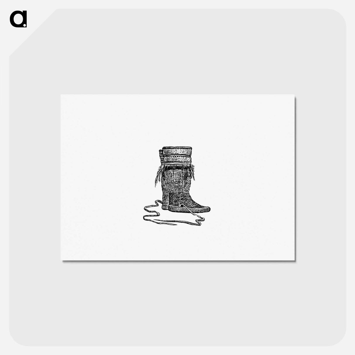 アートポストカード-Eskimo Boots and Shoes of Different Ornaments from The American North Pole Expedition
- 大英図書館 Postcard.