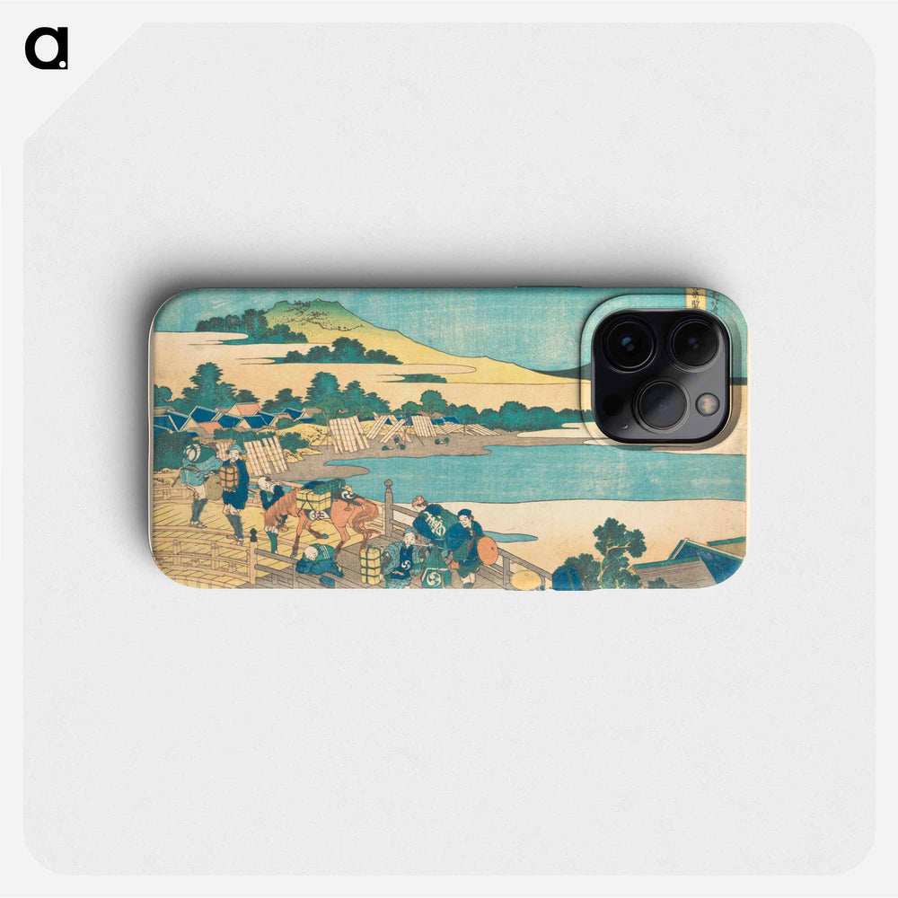 Fukui Bridge in Echizen Province - 葛飾 北斎 Phone Case.