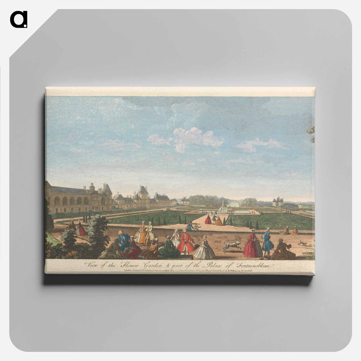 アートパネル-View of the Flower Garden, & part of the Palace of Fountainbleau
- イェール大学アートギャラリー Canvas.