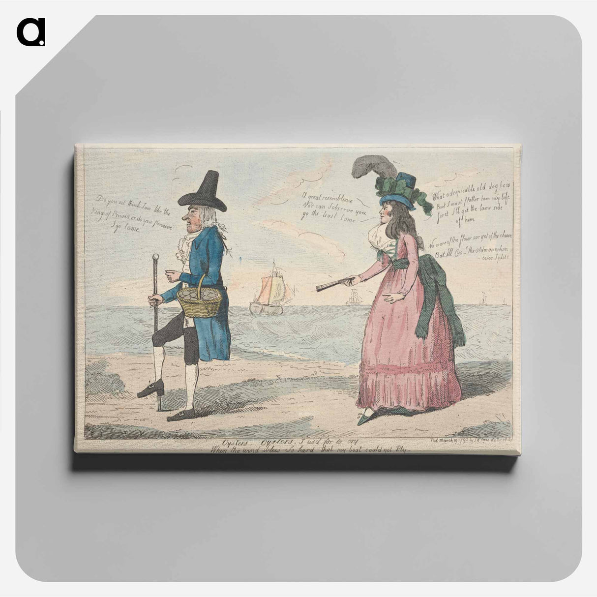 アートパネル-"Oysters. Oysters. I Us'd for to Cry, When the Wind Blew so Hard that my Boat could not Ply"
- イェール大学アートギャラリー Canvas.