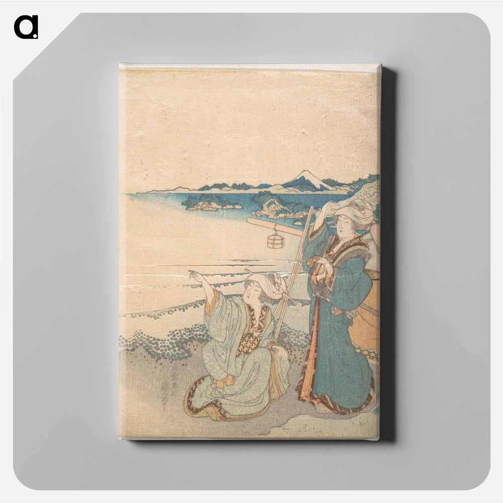 Hokusai's woman woodblock print - 葛飾 北斎 Canvas.