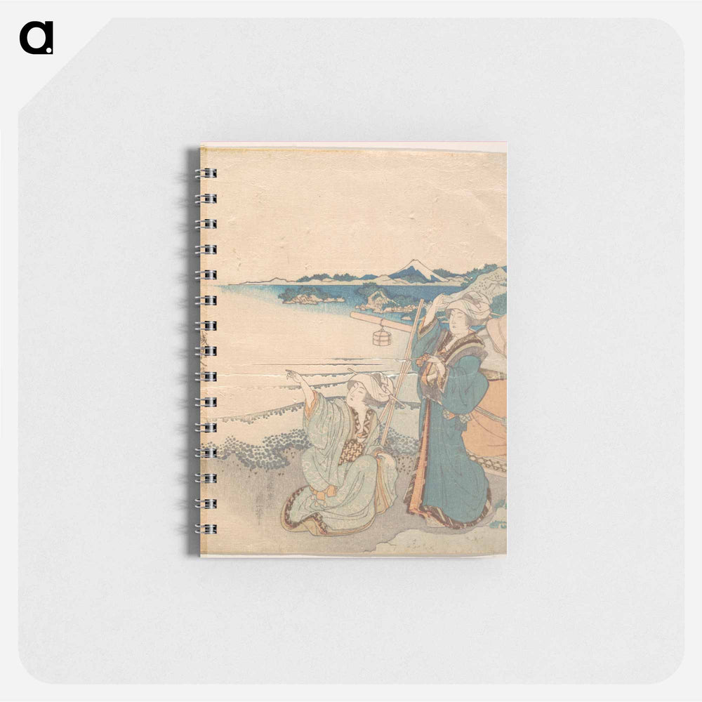 Hokusai's woman woodblock print - 葛飾 北斎 Memo.