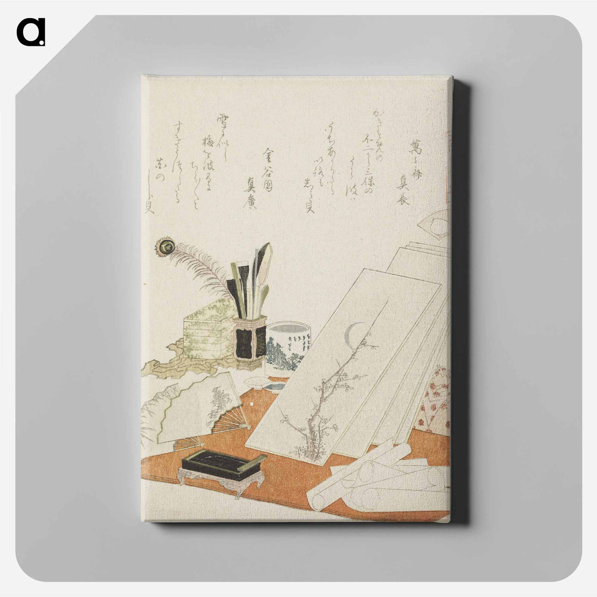 アートパネル-Hokusai's The Studio - 葛飾 北斎 Canvas.