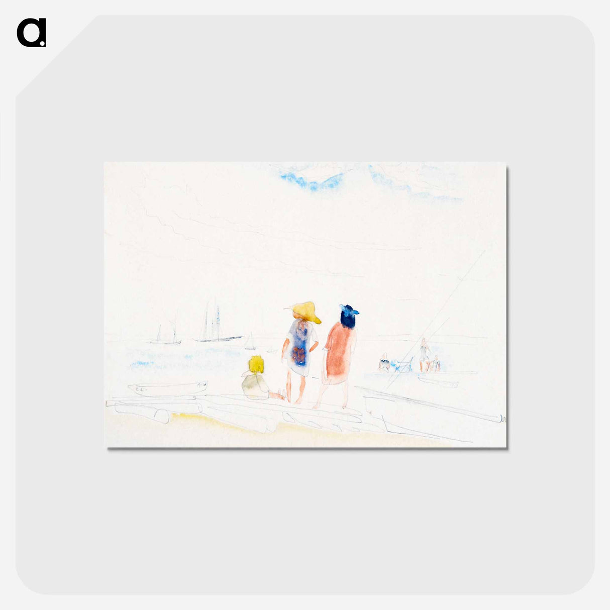 アートポストカード-Two Women and Child on Beach
- バーンズ・コレクション Postcard.