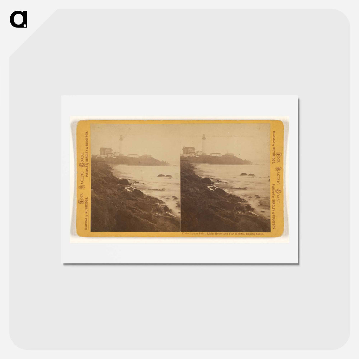 アートポストカード-Pigeon Pt., Light House and Fog Whistle
- エドワード マイブリッジ Postcard.