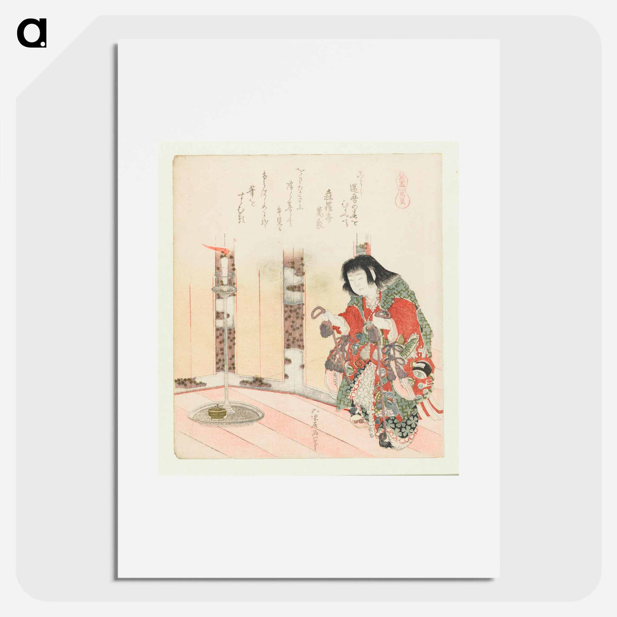 アートポスター-A comparison of Genroku poems and shells - 葛飾 北斎 Poster.
