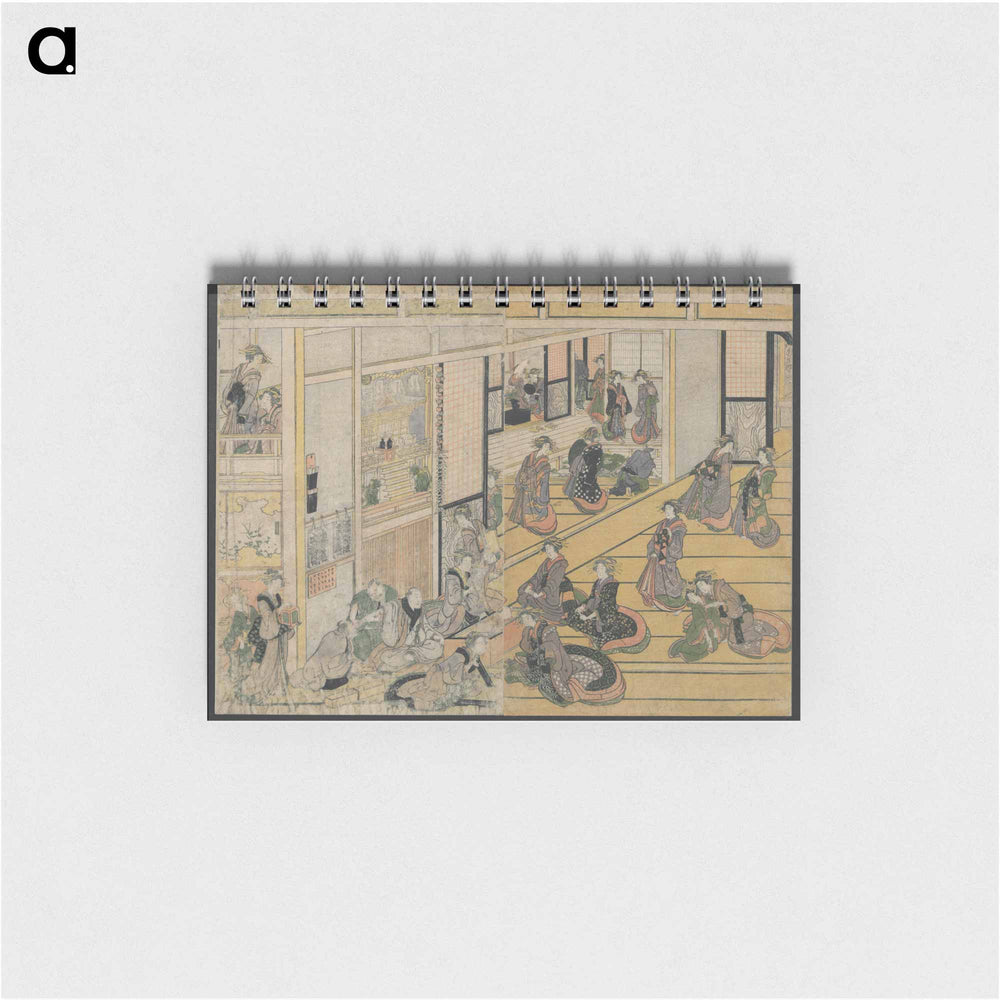 Hokusai's New Year's Day at the Ogiya Seiro - 葛飾 北斎 Memo.