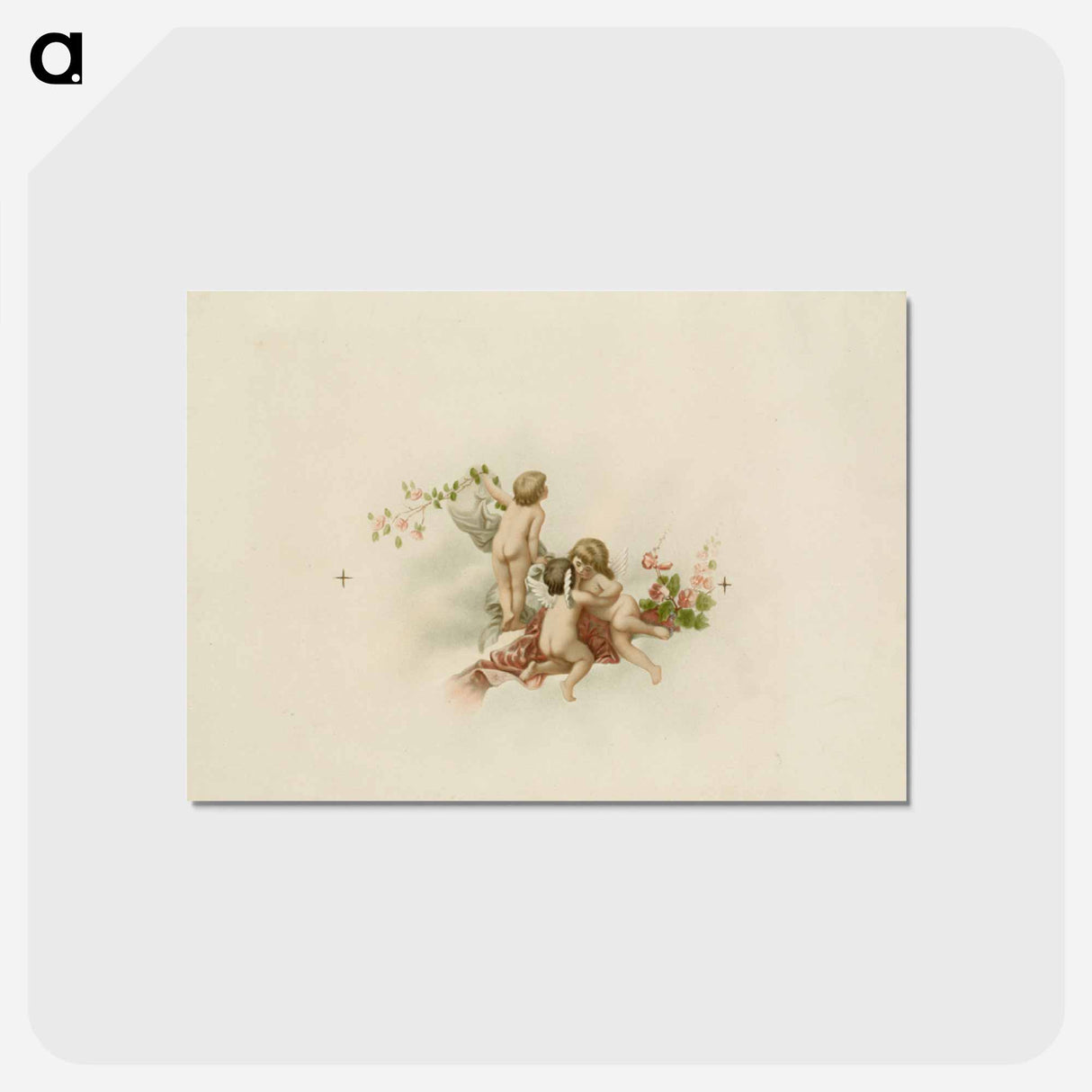 アートポストカード-Three Cupids on a Cloud
- ボストン公共図書館 Postcard.