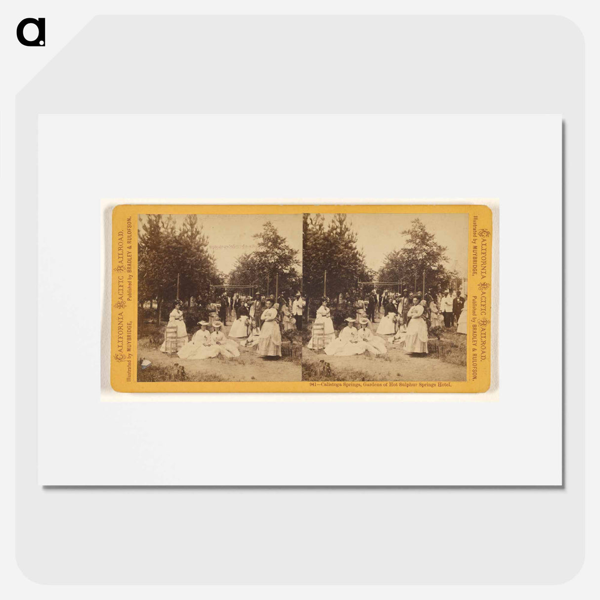 アートポスター-Calistoga Springs, Gardens of Hot Sulphur Springs Hotel
- エドワード マイブリッジ Poster.
