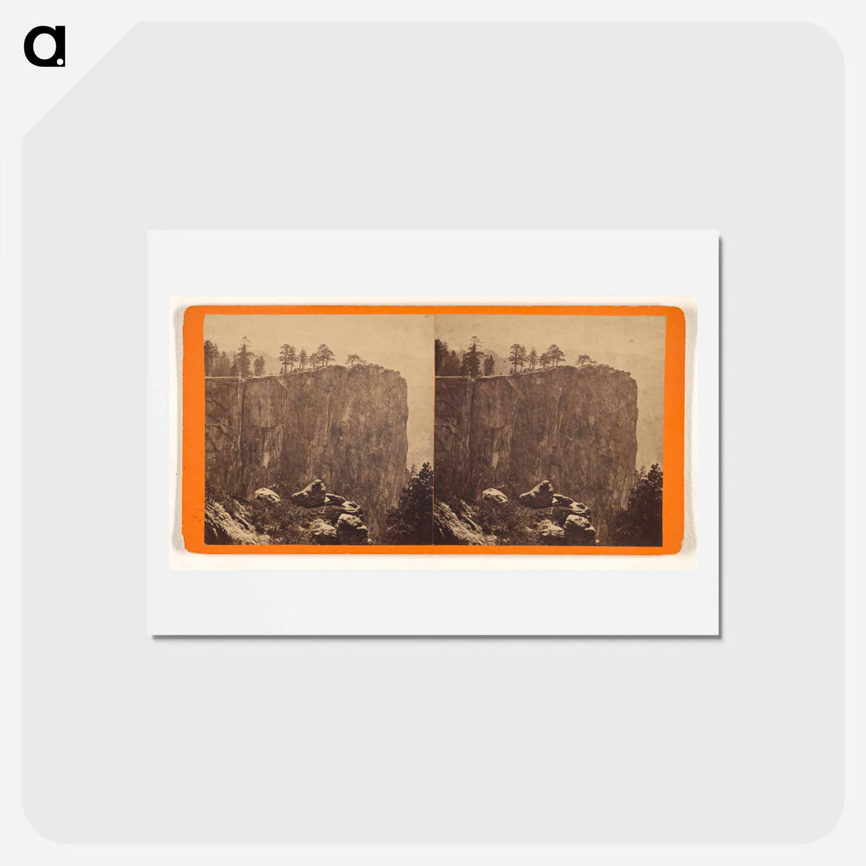 アートポストカード-Eagle Rock, Fissure 1100 ft Deep
- エドワード マイブリッジ Postcard.