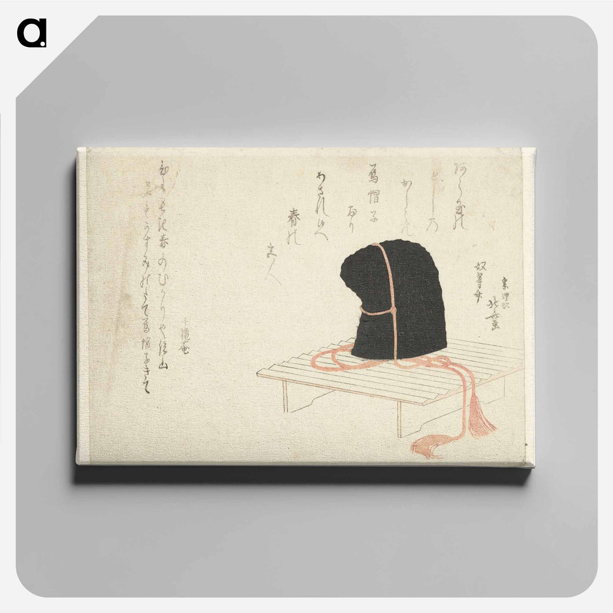アートパネル-A comparison of Genroku poems and shells - 葛飾 北斎 Canvas.