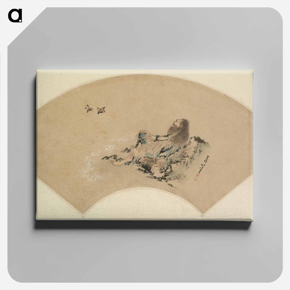 Hokusai's fan painting - Katsushika Hokusai Canvas.