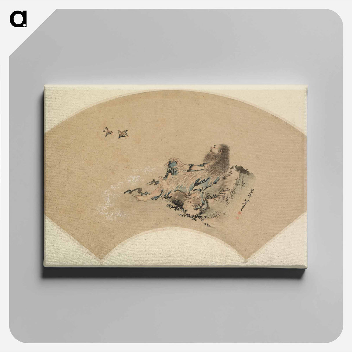 Hokusai's fan painting - Katsushika Hokusai Canvas.