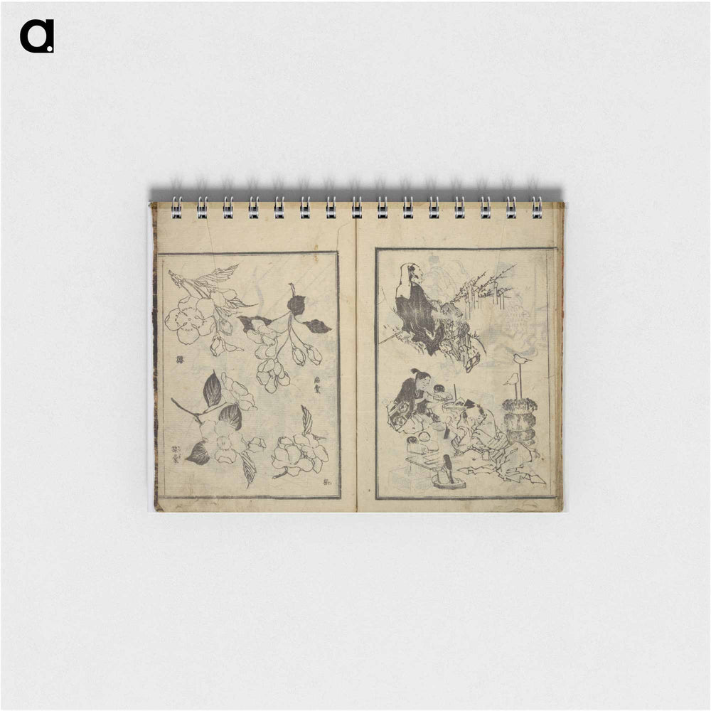 Random sketches by Hokusai - 葛飾 北斎 Memo.