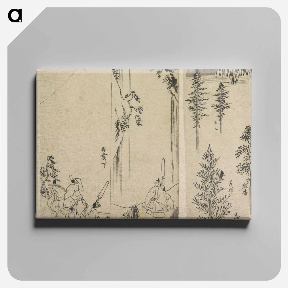 Hokusai's Reproductions from Works by Famous Japanese Artists of Chinese School - Katsushika Hokusai Canvas.