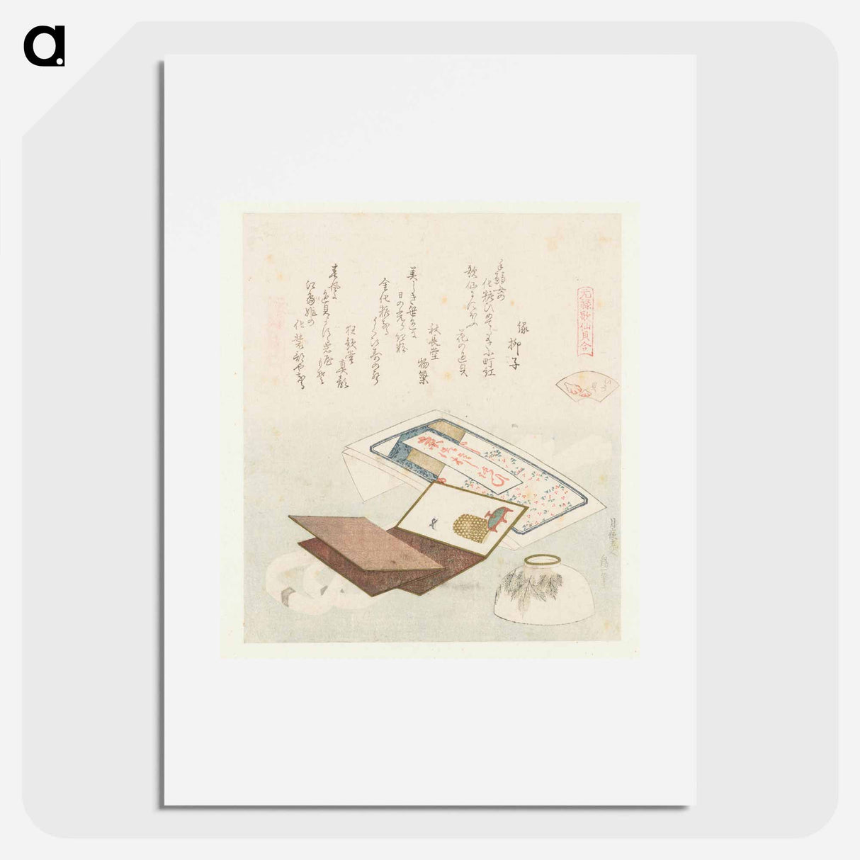 アートポスター-A comparison of Genroku poems and shells - 葛飾 北斎 Poster.