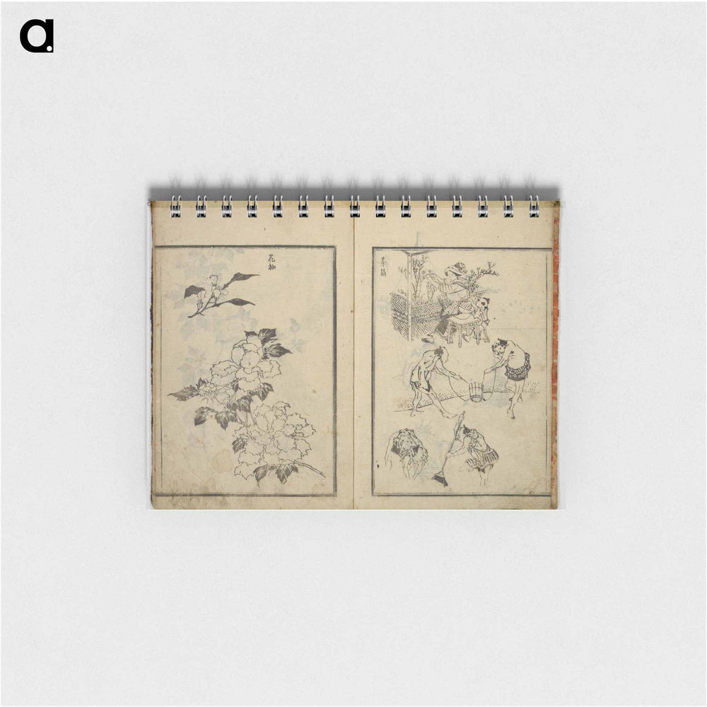Random sketches by Hokusai - 葛飾 北斎 Memo.