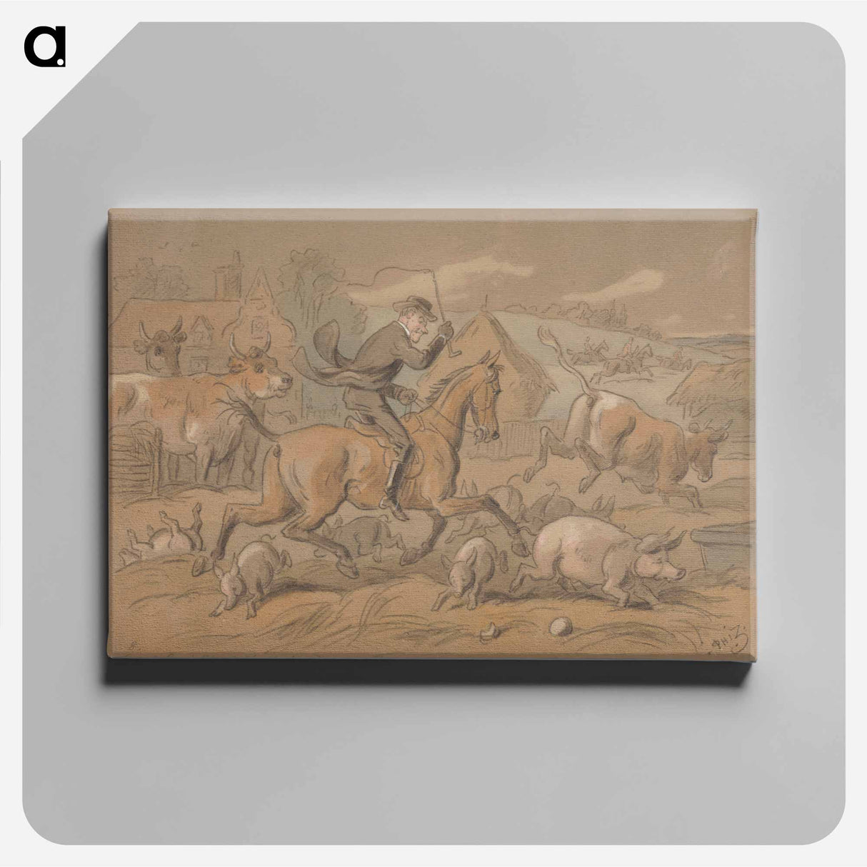 アートパネル-The Sporting Parson: "D-n -- I Mean Conf-d That is 'Bless the Pigs! They're Mad - The Devil's in 'em' "
- イェール大学アートギャラリー Canvas.