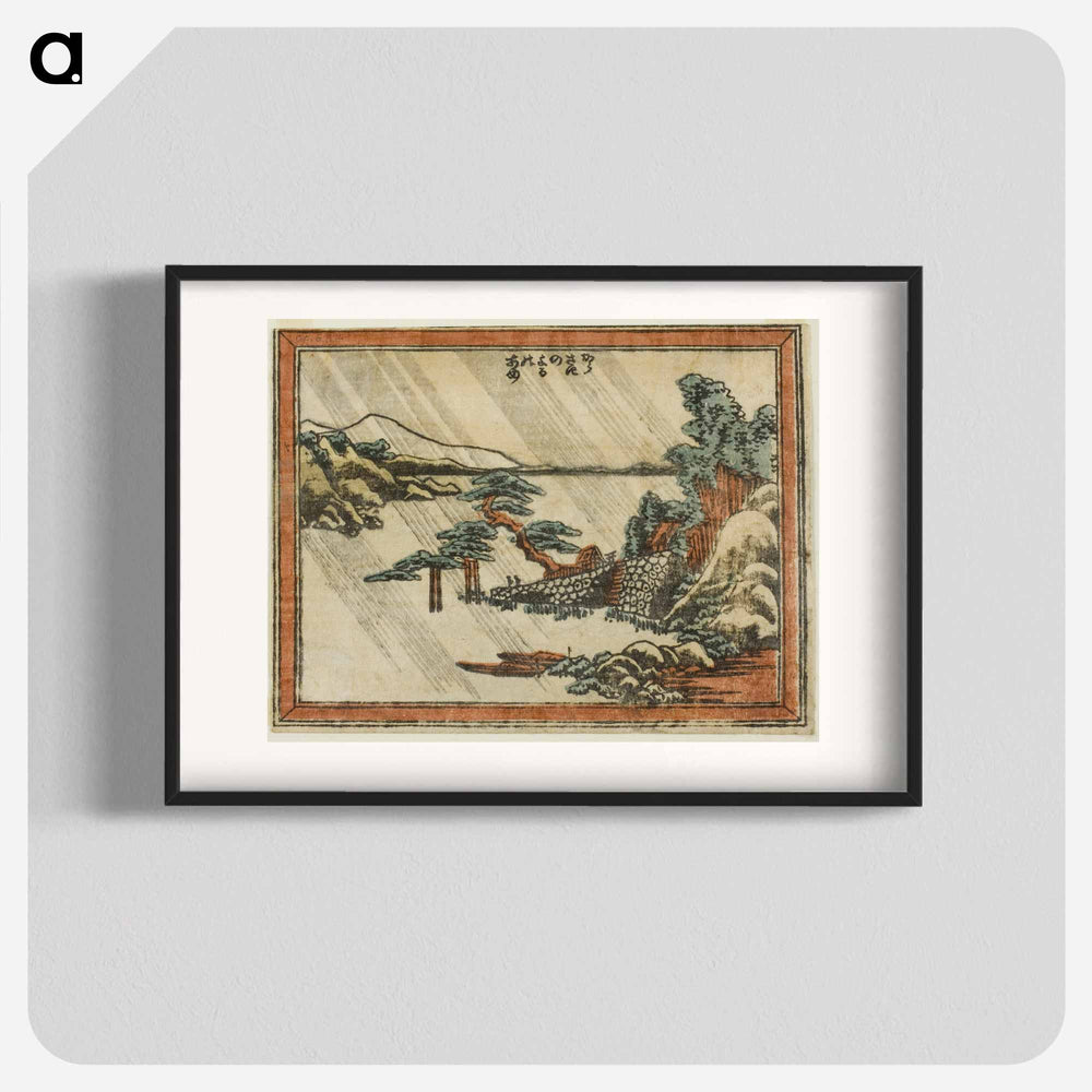 Hokusai's Eight Views of Ōmi - Katsushika Hokusai Poster.